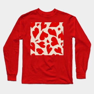 Red Matisse Hearts Long Sleeve T-Shirt